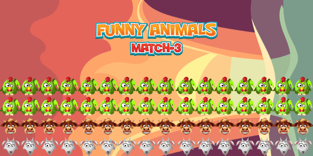 Funny Animals Match3 banner