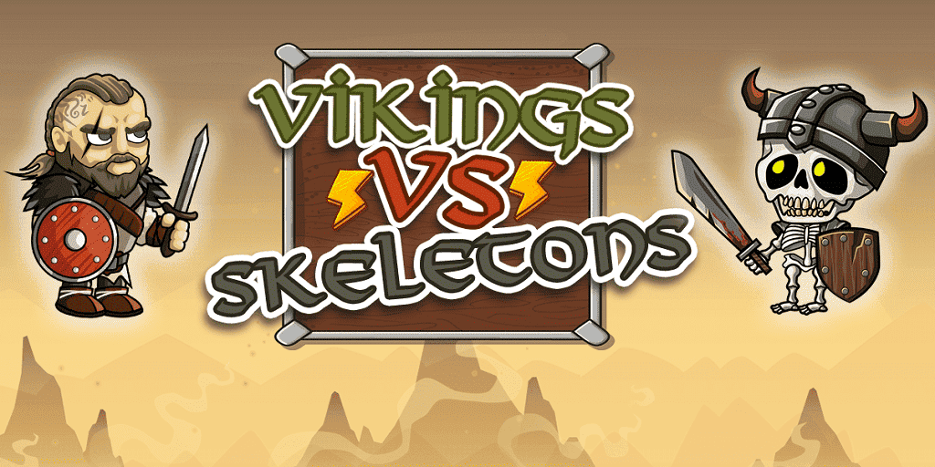 Vikings vs Skeletons banner