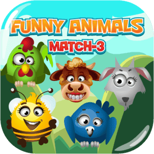 Funny Animals Match3 icon